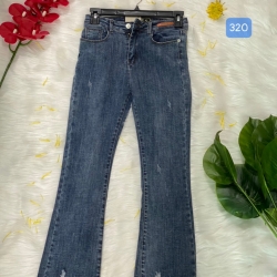 Quần jeans nữ màu xanh trơn