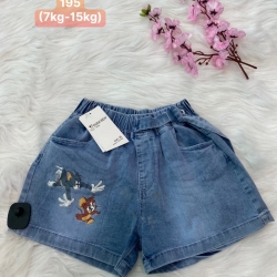 Quần short bé gái vải jeans