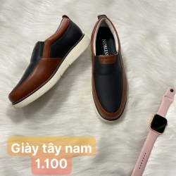 Giày tây nam màu đen phối nâu 