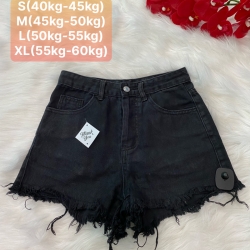 Quần short jean nữ màu đen