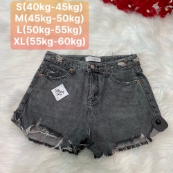 Quần jeans nữ ngắn màu xám 