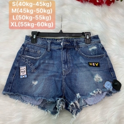 Quần jeans đùi nữ màu xanh